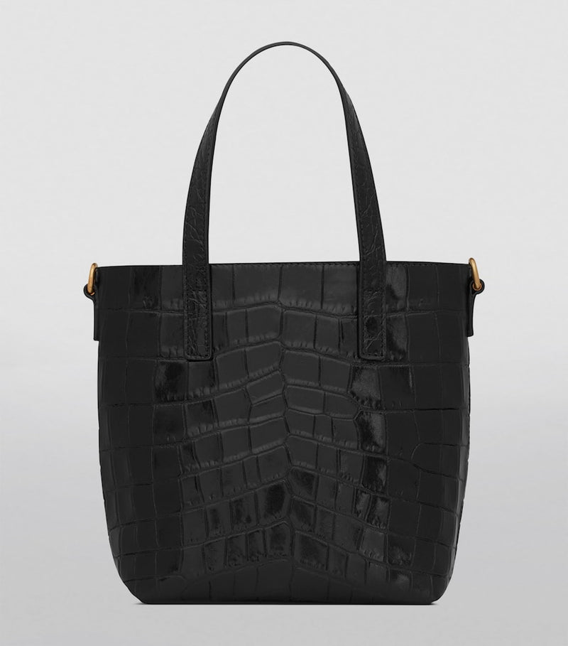 Saint Laurent mini toy croc-embossed tote bag (British brand)