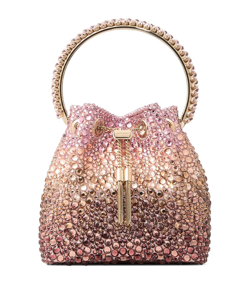 Jimmy Choo Bon Bon top-handle bag with crystal-embellished handle - UK version
