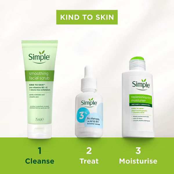 Simple Smoothing Facial Scrub 75ml (British brand)