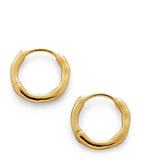 Monica Vinader gold vermeil huggie earrings, imported from the UK