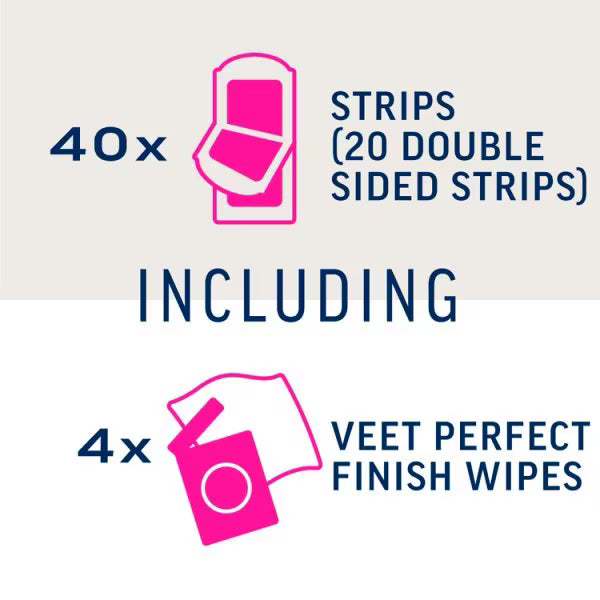 Veet Sensitive Wax Strips Legs Body 40 pack (British brand)