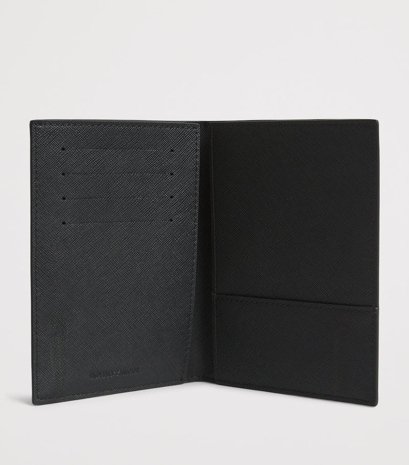 Emporio Armani Saffiano leather passport holder, UK version