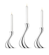 Harrods Modern Curved Silhouette Stainless Steel Candle Holder Set of 3- Buy online at McGrocer