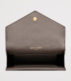 Saint Laurent small matelassé envelope wallet, imported from the UK