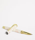 Harrods toile ballpoint pen featuring flora and fauna design, UK version