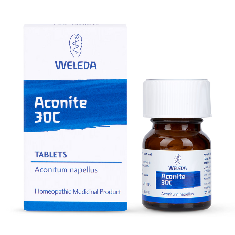Weleda Aconite homeopathic tablets 125 count (British brand)