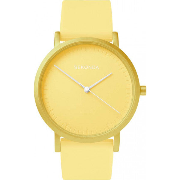 Sekonda yellow ladies palette watch with silicone strap, UK version
