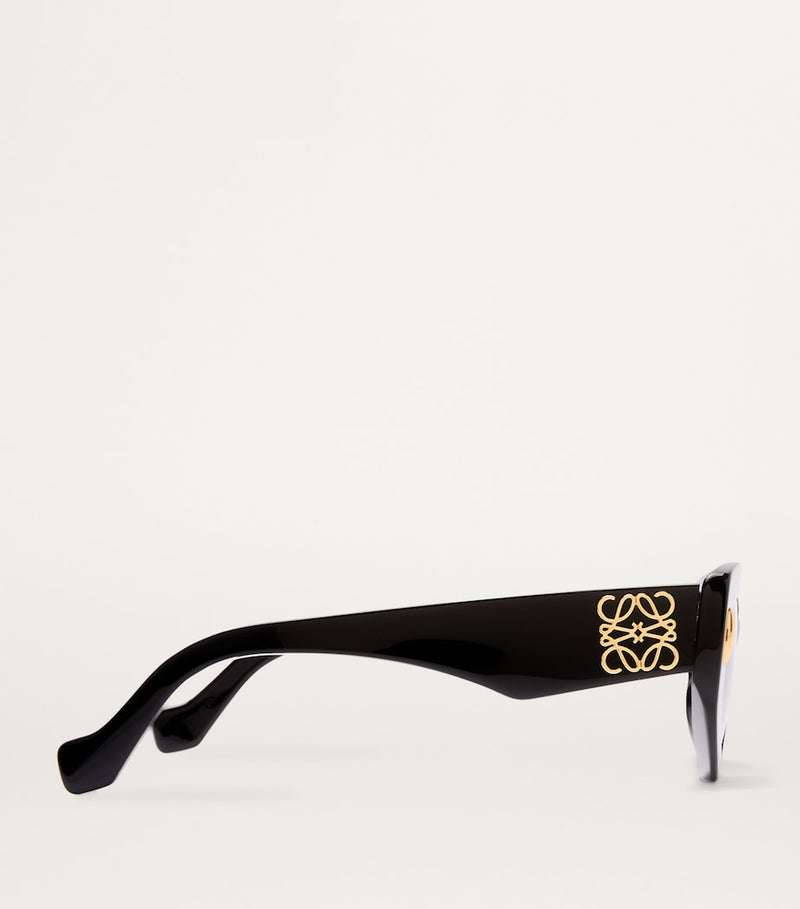 LOEWE butterfly screen sunglasses oversized acetate frames gold-tone monogram - British product