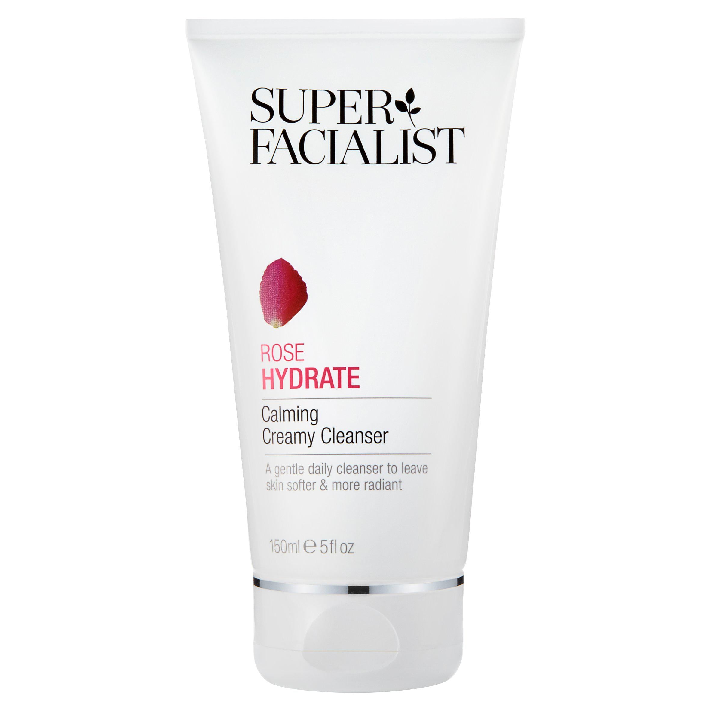 Super Facialist Rose Hydrate Calming Creamy Cleanser 150ml face & body skincare Sainsburys