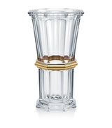Harrods Baccarat Large Harcourt 1841 Clear & Gold Crystal Vase 32cm- Buy online at McGrocer