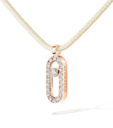 Harrods Messika Care(s) Pink Gold and Diamond Pavé Necklace (0.09ct)- Buy online at McGrocer