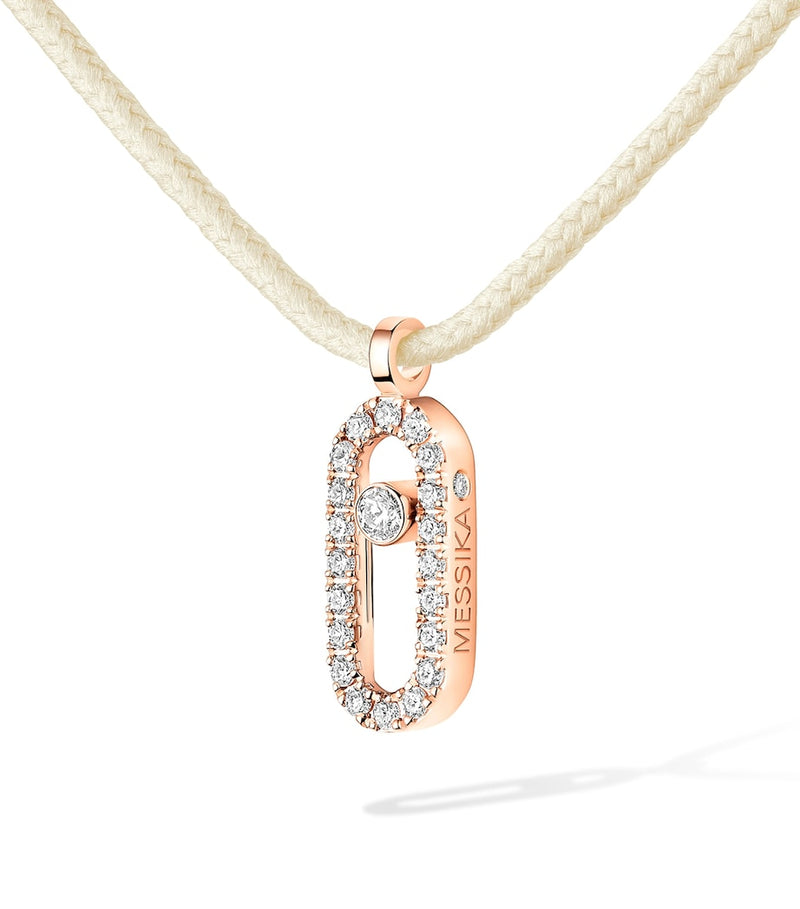 Messika pink gold pavé necklace 0.09ct - British product
