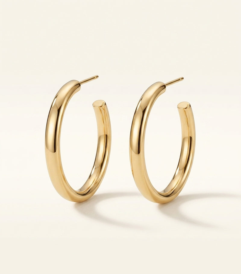 Cartier LOVE hoop earrings 18kt yellow gold, imported from the UK