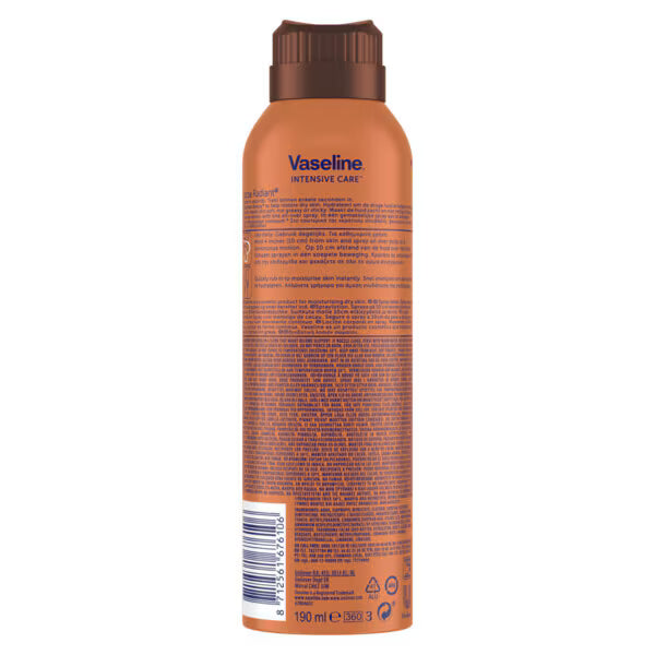 Vaseline Intensive Care Cocoa Radiant Spray Moisturiser 190ml (British brand)