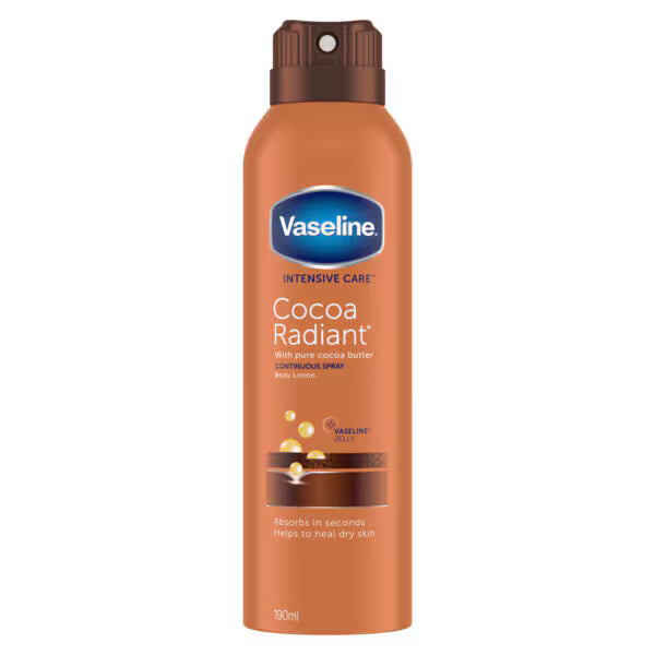 Vaseline Intensive Care Cocoa Radiant Spray Moisturiser 190ml (British brand)