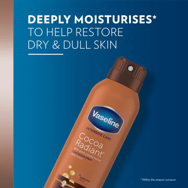 Vaseline Intensive Care Cocoa Radiant Spray Moisturiser 190ml (British brand)