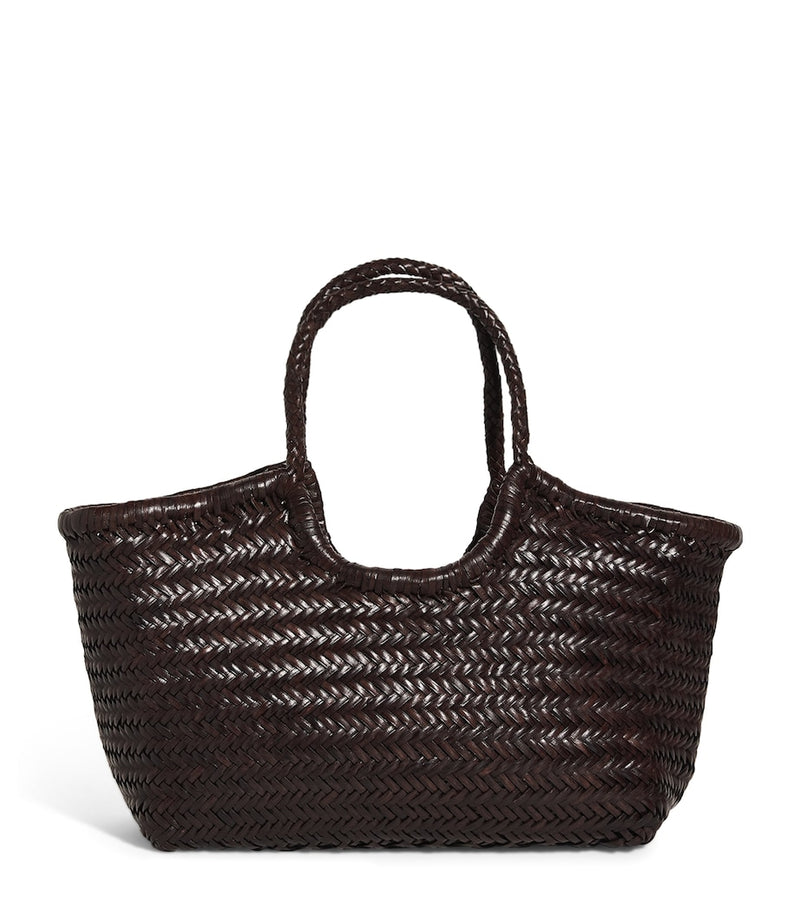 Dragon Diffusion large woven leather Nantucket tote bag (British brand)