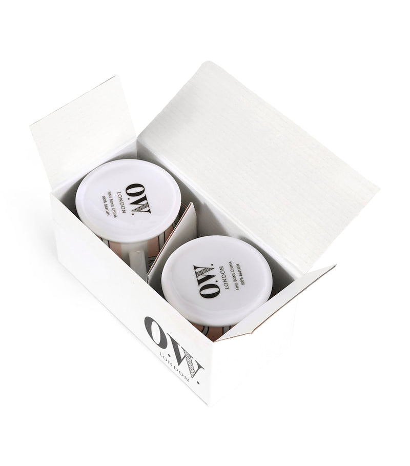 O.W. London Loop espresso cups set of two, 6.5cm height, imported from the UK