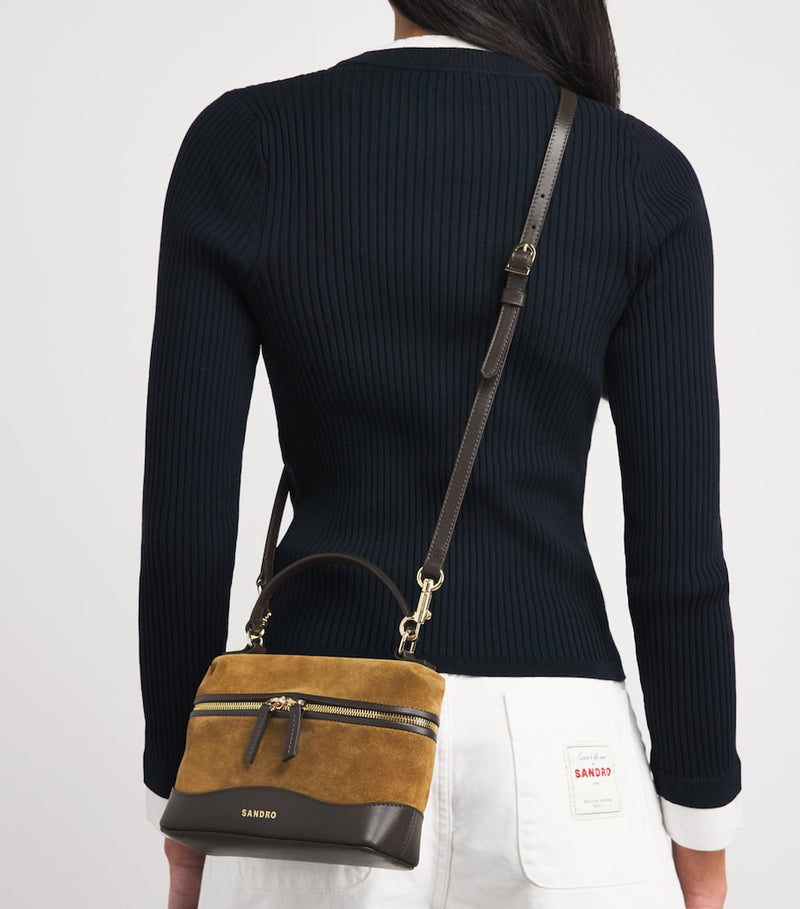Sandro Paris Tangolino suede vanity bag small - British product