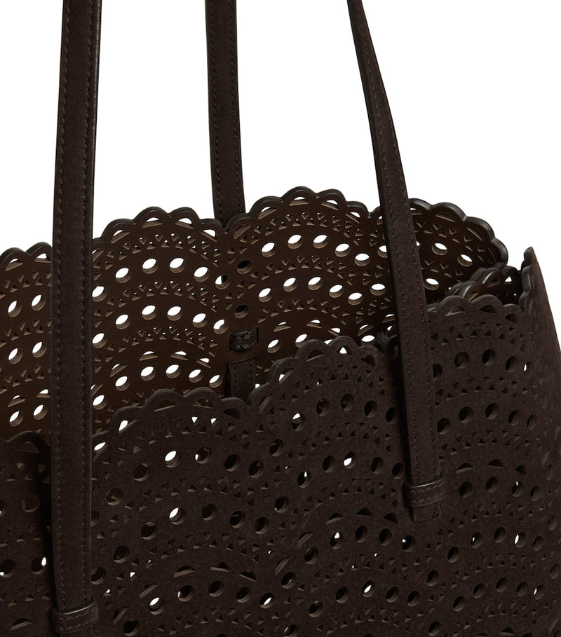 Alaïa Mina Vienne top handle leather bag medium, imported from the UK