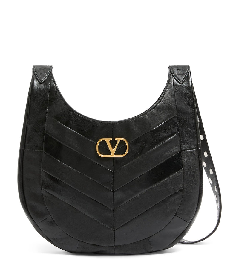 Valentino Garavani small leather Hoboho shoulder bag, imported from the UK
