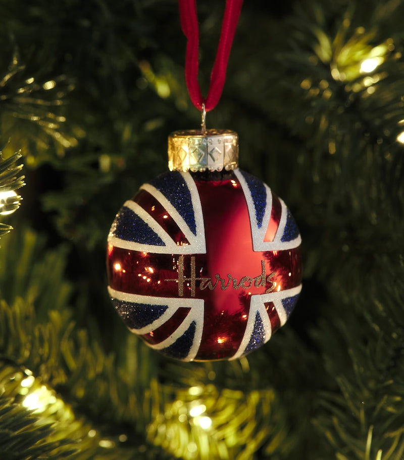 Harrods Union Jack 2026 bauble - British product