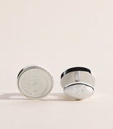Harrods Babette Wasserman Rhodium-Plated Halfpenny Cufflinks- Buy online at McGrocer