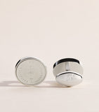 Babette Wasserman rhodium-plated halfpenny cufflinks - British product