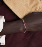 Emily P. Wheeler Arashi bracelet in yellow gold with pink sapphires - British product