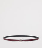 LOEWE reversible leather belt with Bombe Anagram, 1cm width (British brand)
