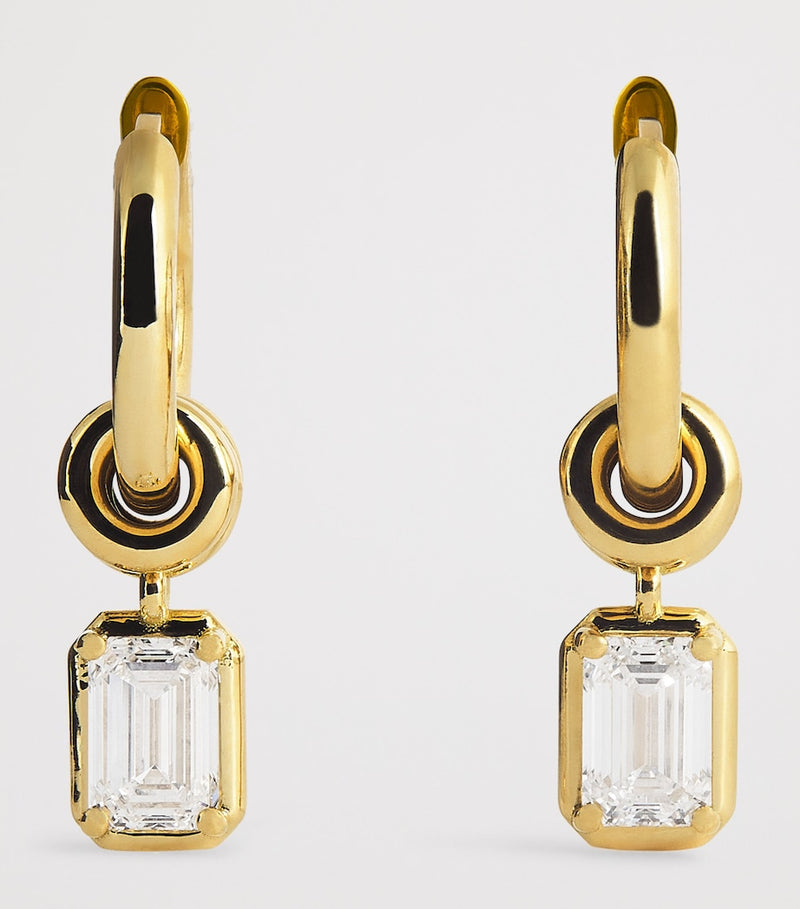 Spinelli Kilcollin Zahra hoop earrings 18k yellow gold diamond, UK version