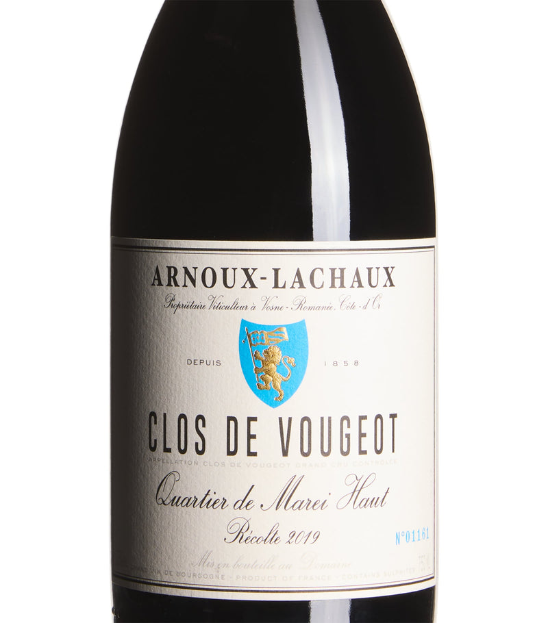 Domaine Arnoux-Lachaux Quartier de Marei Haut Clos de Vougeot Grand Cru 2019 Burgundy wine 75cl - British product