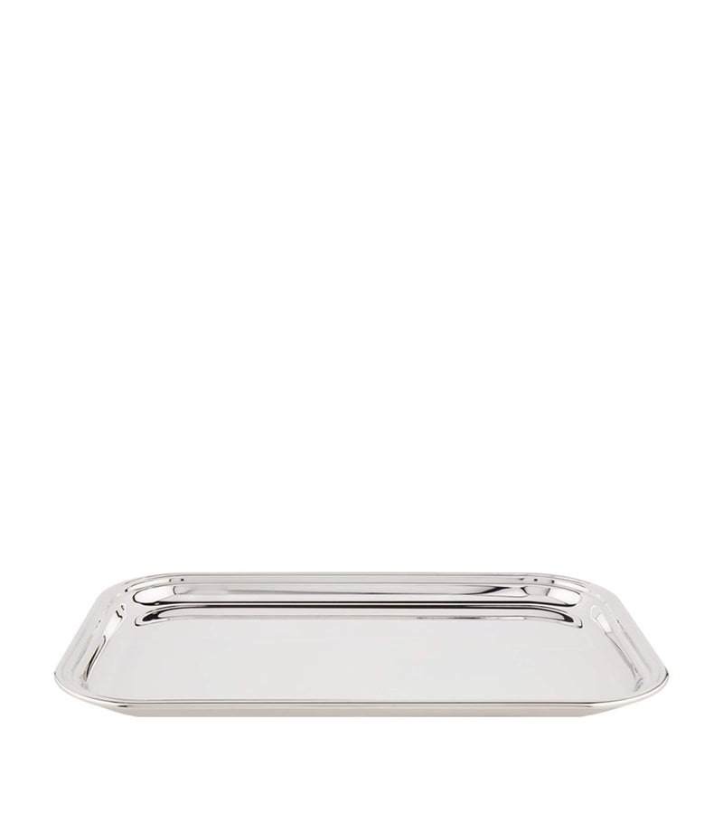 Greggio silver plated Georgian rectangular tray 39cm x 26cm, UK version