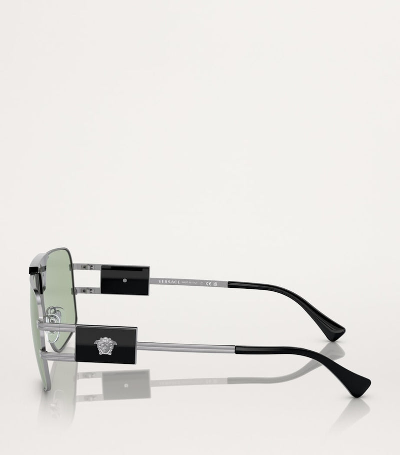 Versace Sunglasses Steel 0VE2251, imported from the UK