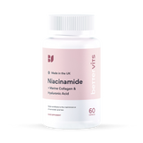 Holland & Barrett Niacinamide + Marine Collagen + Hyaluronic Acid Skin Supplement 60 Capsules- Buy online at McGrocer