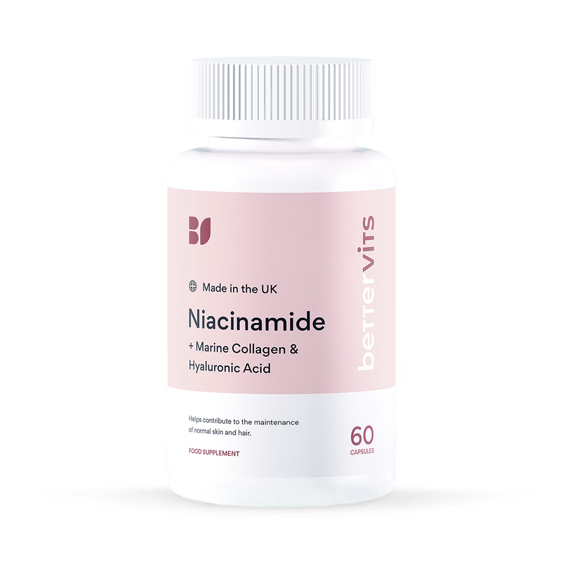 Niacinamide Marine Collagen Hyaluronic Acid capsules 60 count - British product