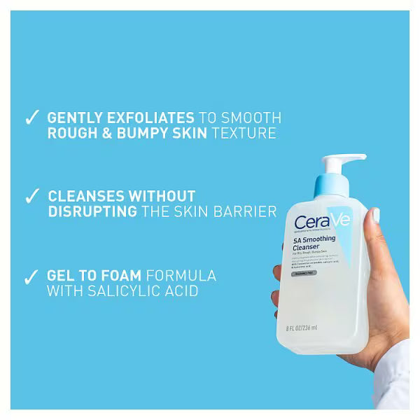 CeraVe SA Cleanser Dry Rough Bumpy Skin 473ml - British product
