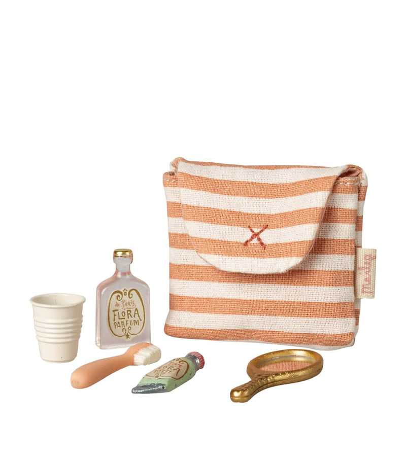 Maileg stripe wash bag set (British brand)