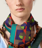 Miu Miu silk printed scarf 137cm - British product
