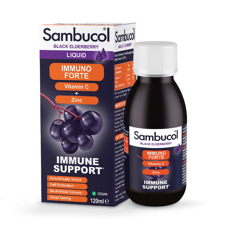 Sambucol Immuno Forte Black Elderberry Syrup 120ml (British brand)