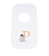 Harrods Paint My Dreams Cotton 'P' Monogram Baby Bib- Buy online at McGrocer