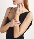 Yeprem white gold diamond sapphire ring, imported from the UK