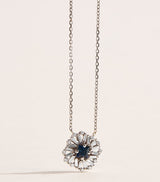 Harrods Suzanne Kalan White Gold Diamond and Sapphire Princess Flower Necklace- Buy online at McGrocer