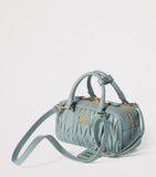 Miu Miu Arcadie top-handle bag matelassé leather, imported from the UK
