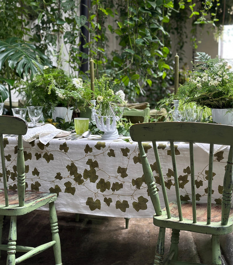 Summerill & Bishop ivy tablecloth 165x380cm, imported from the UK