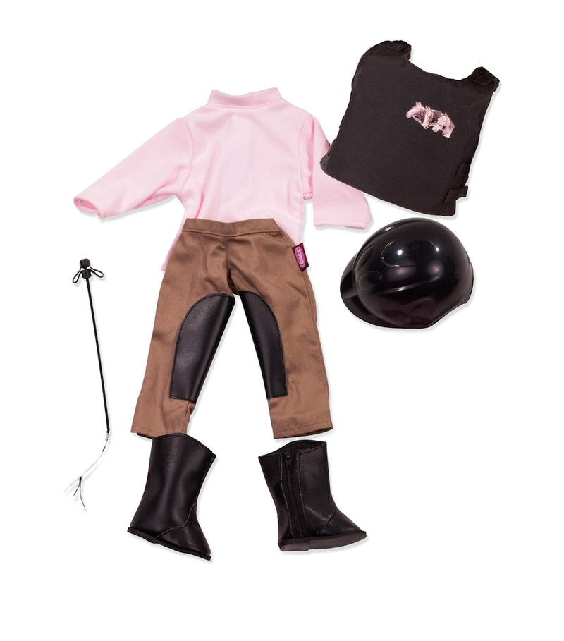 GÖTZ 7 piece doll riding outfit set for dolls (British brand)
