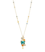 Harrods Boodles The Palace Collection Queen Charlotte's Cottage Pendant Necklace with Diamonds, Sapphires and Gemstones- Buy online at McGrocer