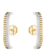 Harrods Boucheron Yellow Gold, White Gold and Diamond Quatre Radiant Edition Stud Earrings- Buy online at McGrocer