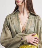 Anni Lu gold-plated beaded asymmetrical bracelet (British brand)