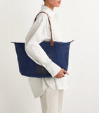 Harrods medium nylon tote bag with leather trims - British product
